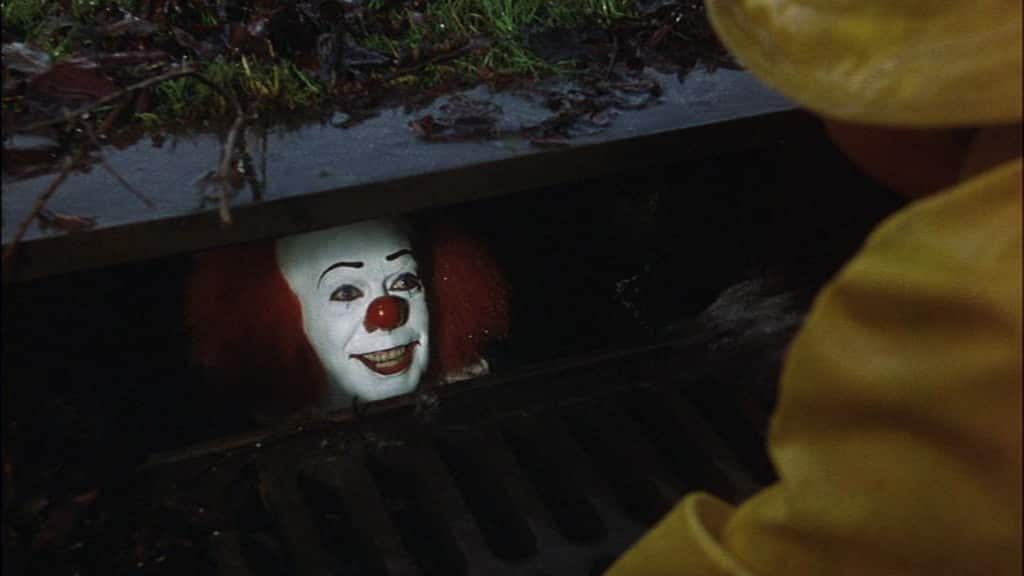 The evil clown Pennywise from the Stephen King based miniseries It.