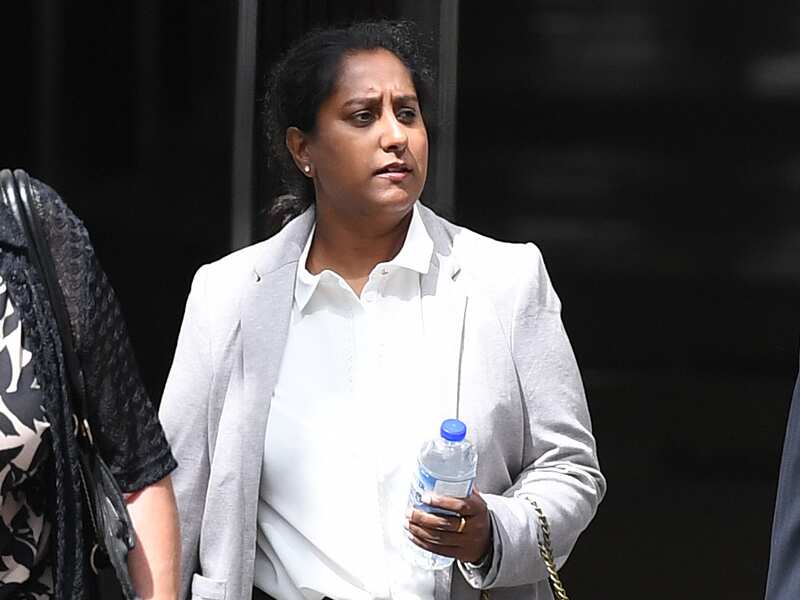 Divya Krishne Gowda arrives at the District Court