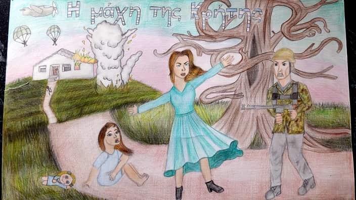 One of the entries of CYANZ's 2019 National Art Competition to commemorate the Battle of Crete. 