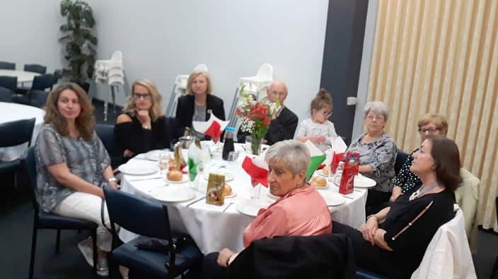 At Pronia's Christmas luncheon for its volunteers. 