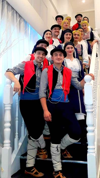 At the Federation of Greek Elderly Citizen Clubs of Melbourne and Victoria's Christmas Lunch. 