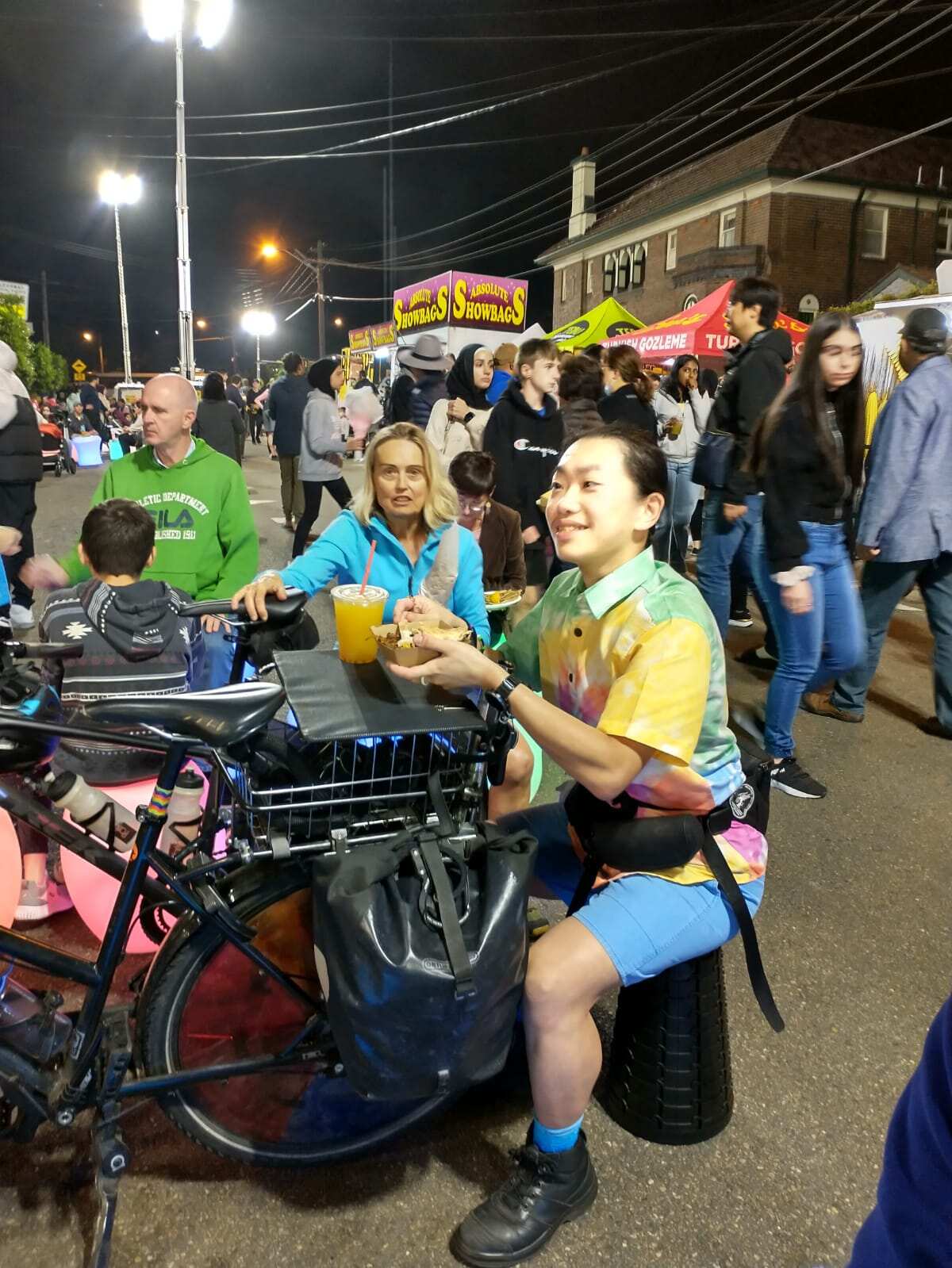 kerry at the end of a bike ride