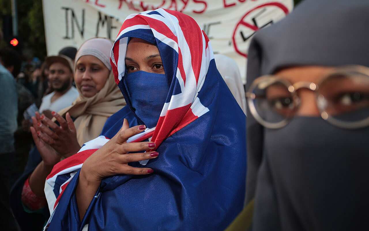 Campaign Against Racism and Fascism members demonstrate outside Milo Yiannopoulos's sold out shows at the Melbourne Pavilion in Melbourne.