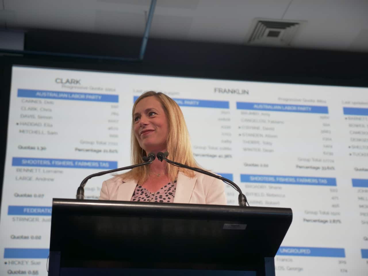 Labor leader Rebecca White said the party will continue to advocate on policies to improve infrastructure and health services.