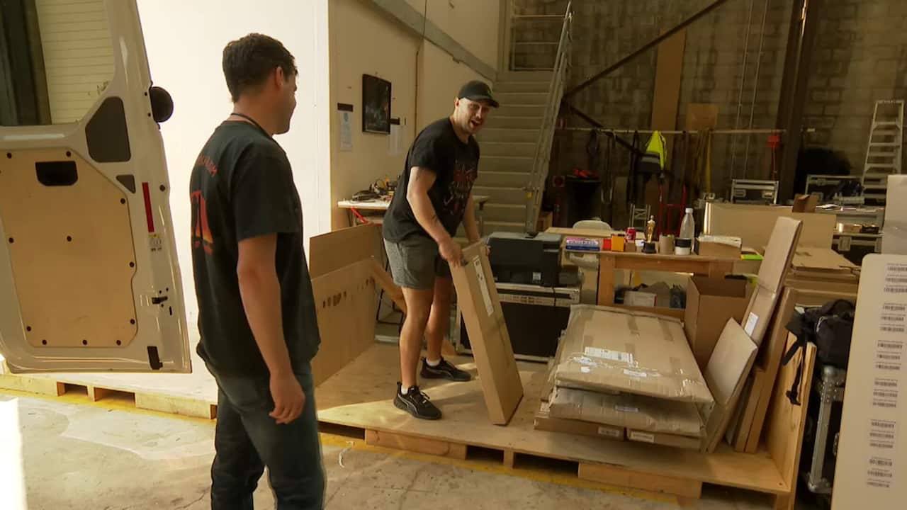 Stage Kings at work at their new enterprise - furniture making