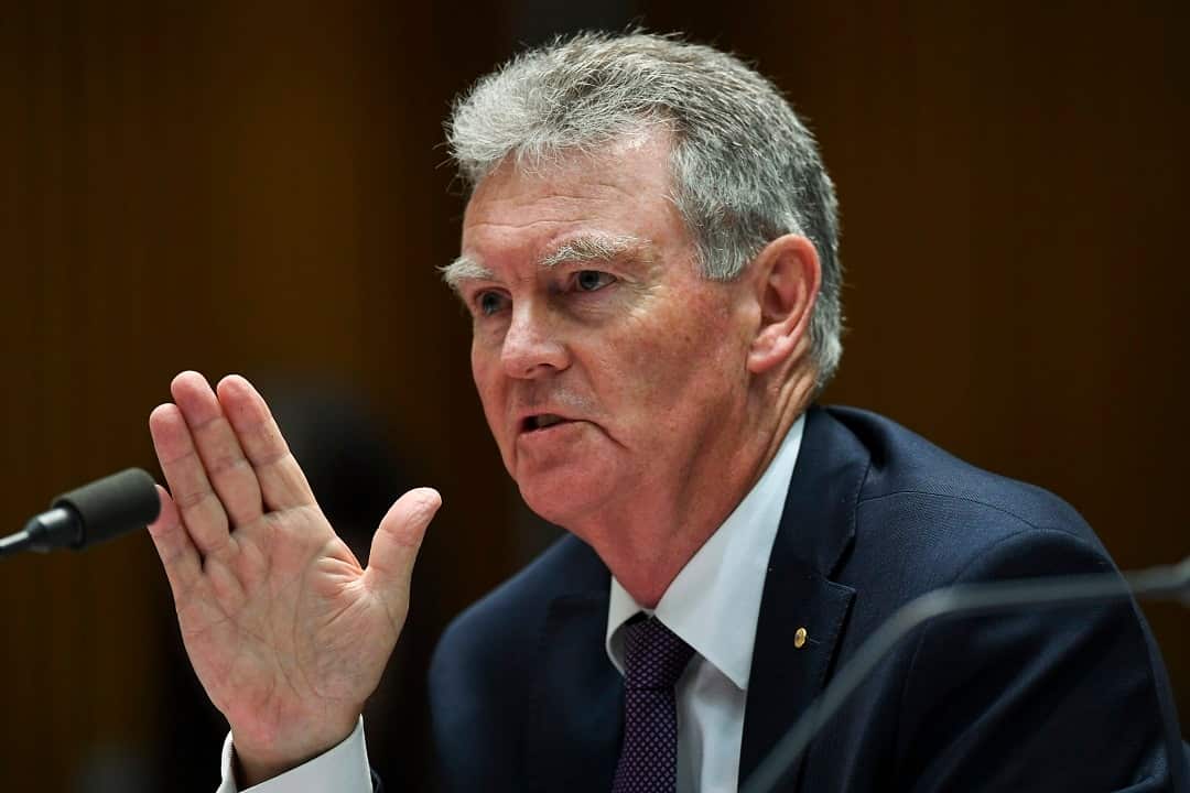 Director-General of the Australian Security Intelligence Organisation (ASIO) Duncan Lewis speaks during Senate Estimates at Parliament House in Canberra, Monday, February 18, 2019. (AAP Image/Lukas Coch) NO ARCHIVING