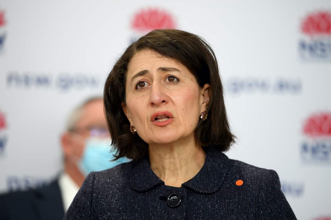 NSW Premier Gladys Berejiklian addresses the media during a press conference in Sydney on Tuesday, 10 August, 2021.