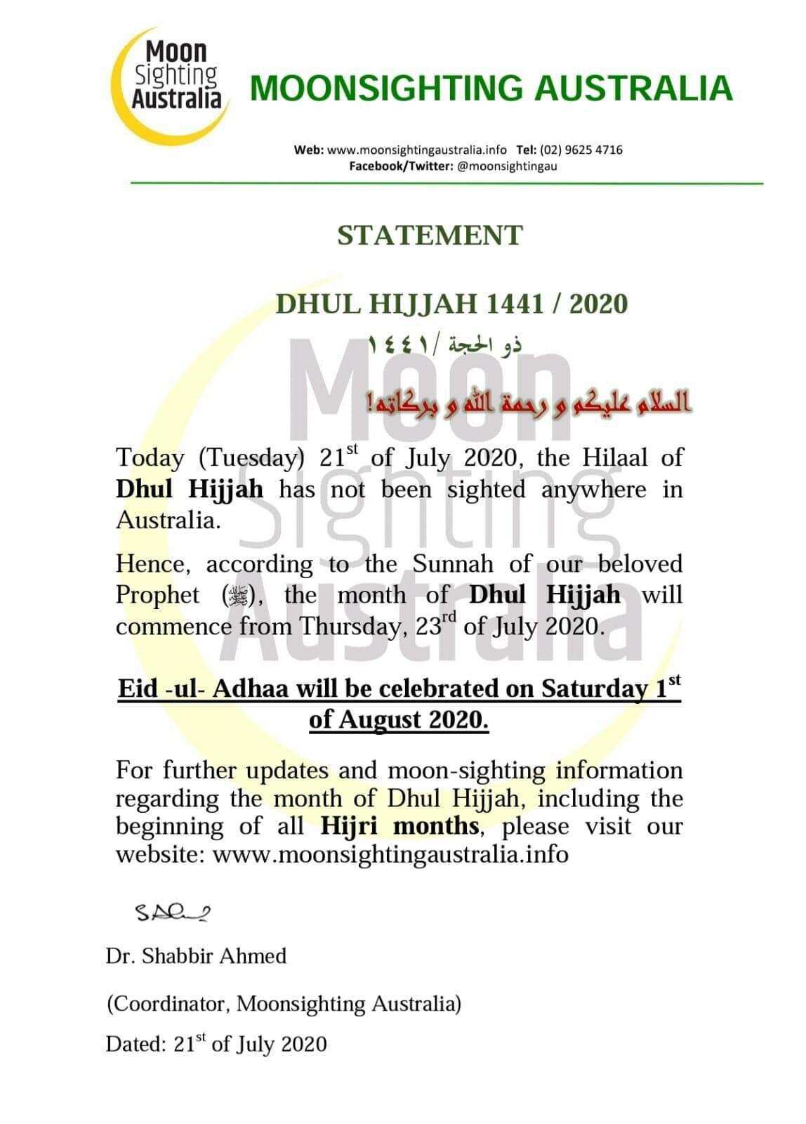 Moonsighting Australia