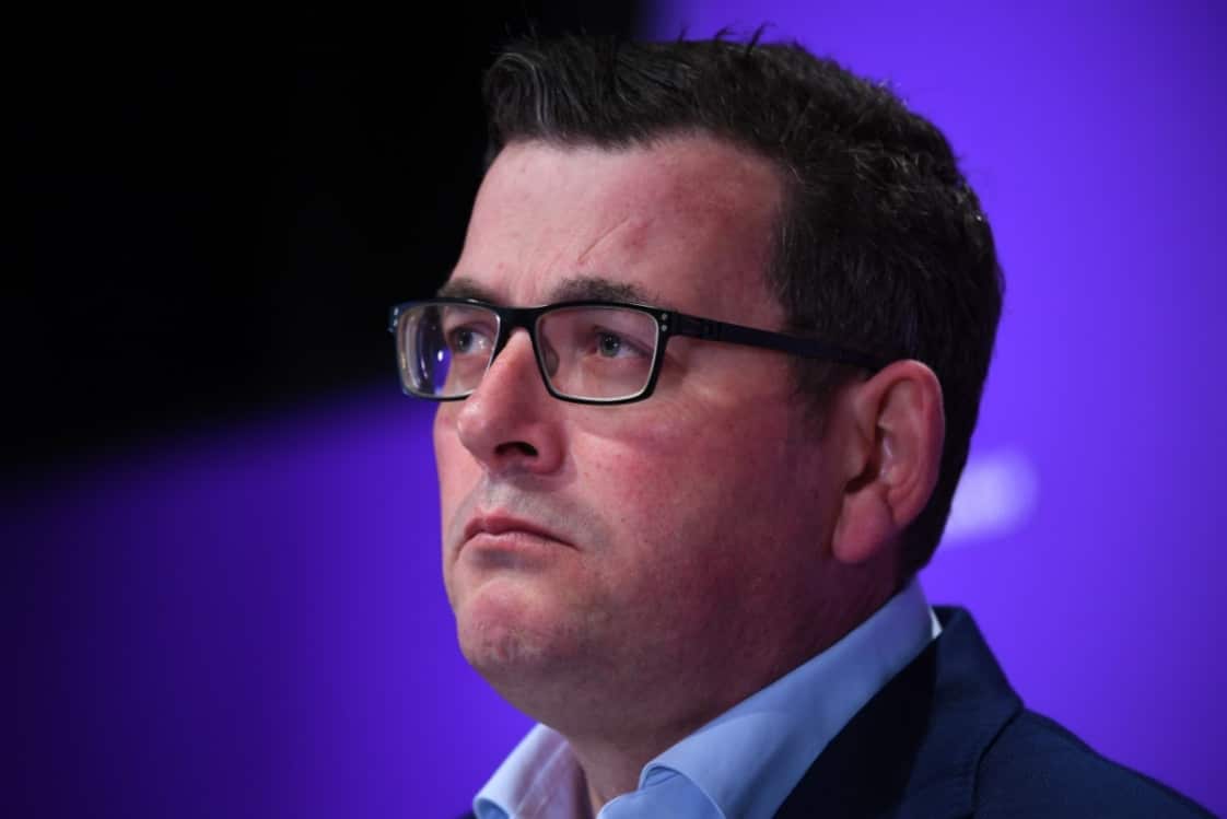 Victorian Premier Daniel Andrews addresses the media during a press conference in Melbourne