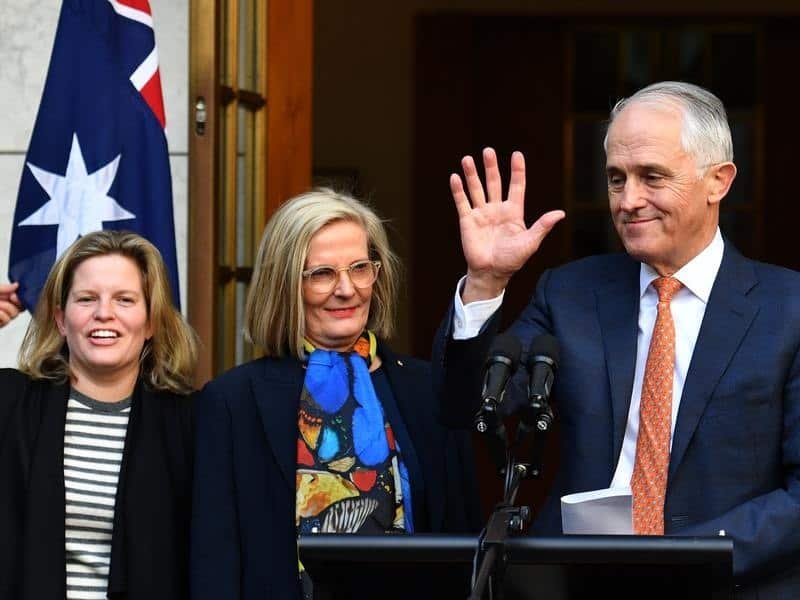 Malcolm and Lucy Turnbull with daughter Daisy.