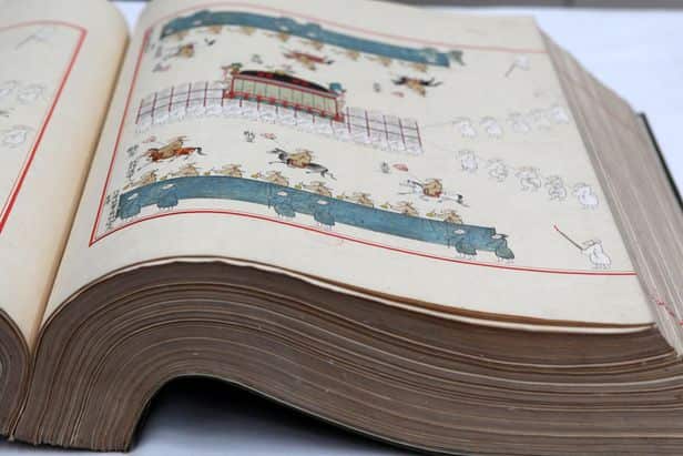 2011년 프랑스에서 귀환한 외규장각 의궤 중 장렬왕후국장도감의궤의 한 장면.