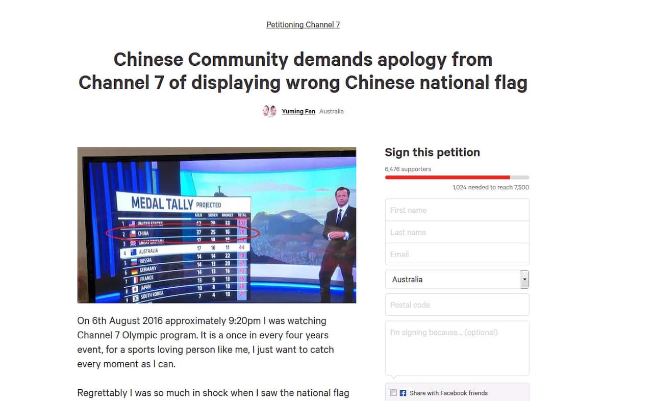 petition chinese community