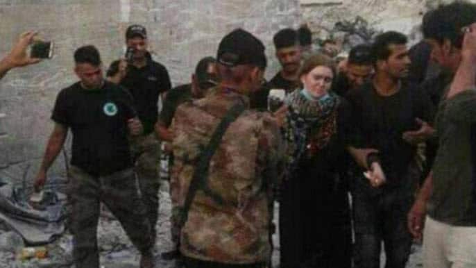 Iraqi forces captured German girl Linda W in the streets of Mosul