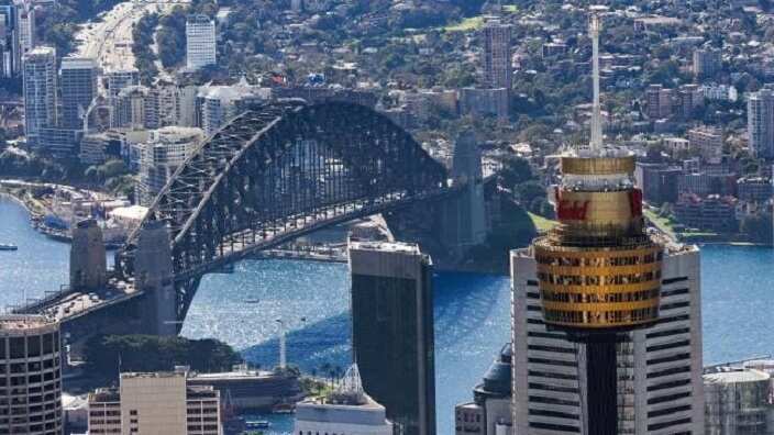 Sydney Tower boasts stunning views of the harbour but was today the scene of tragedy.