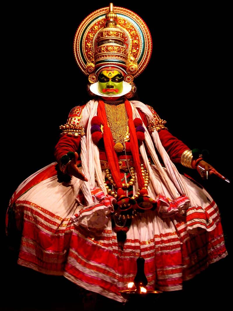 A Kathakali performer.