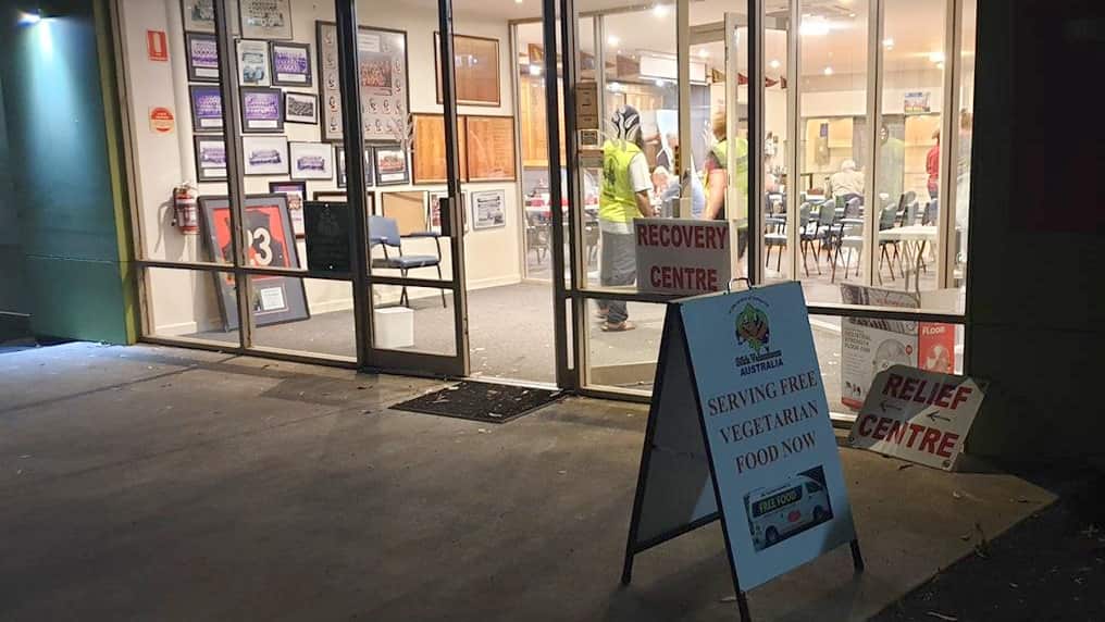 Sikh Volunteers Australia team supported the relief works initiated at Bairnsdale on Monday night.