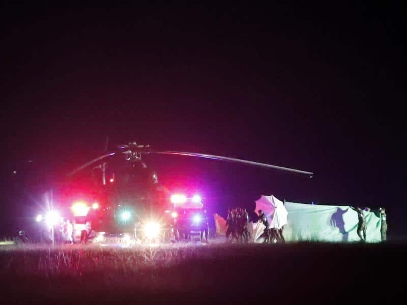 A rescue helicopter Chiang Rai Thailand.