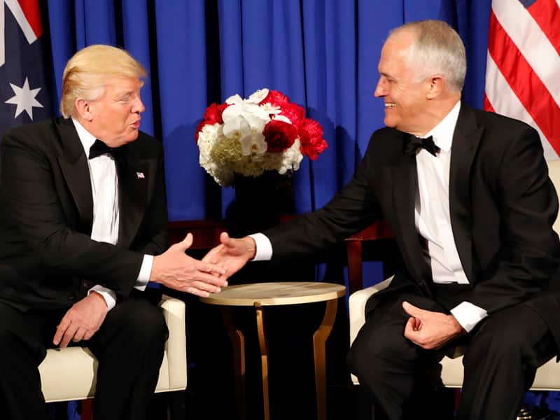 President Donald Trump and Australian Prime Minister Malcolm Turnbull