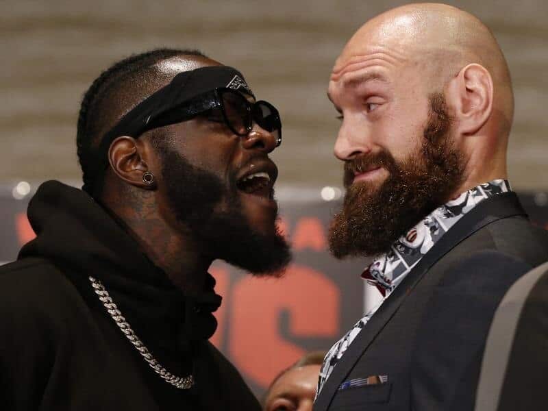 Deontay Wilder (left) and Tyson Fury (right)