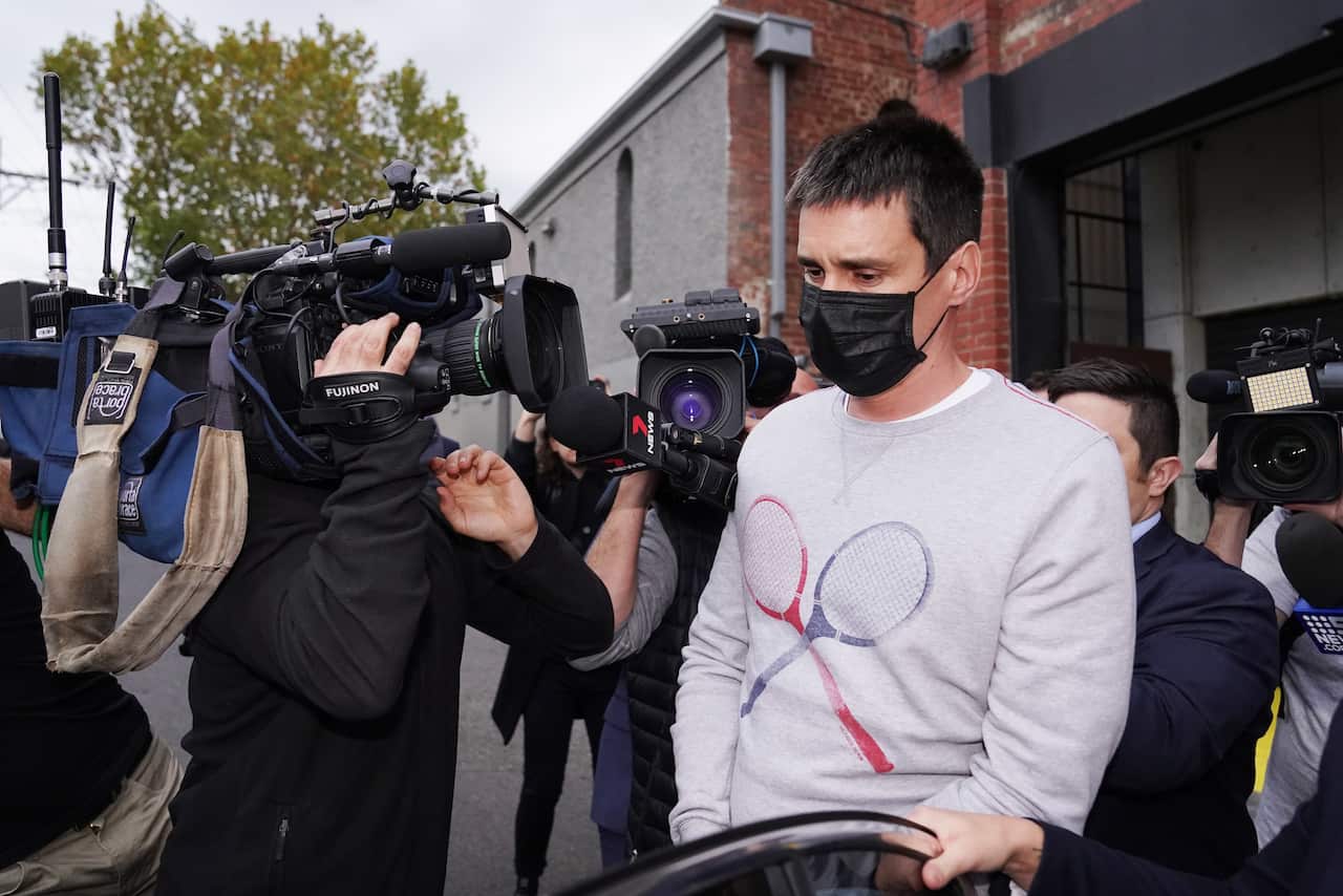 Richard Pusey, the driver of a Porsche who allegedly fled the scene of a truck crash on Melbourne's Eastern Freeway which killed four police officers.