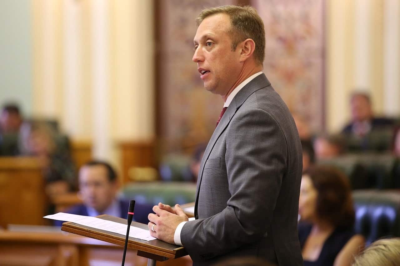 Minister Steven Miles speaks during question time at Queensland Parliament.