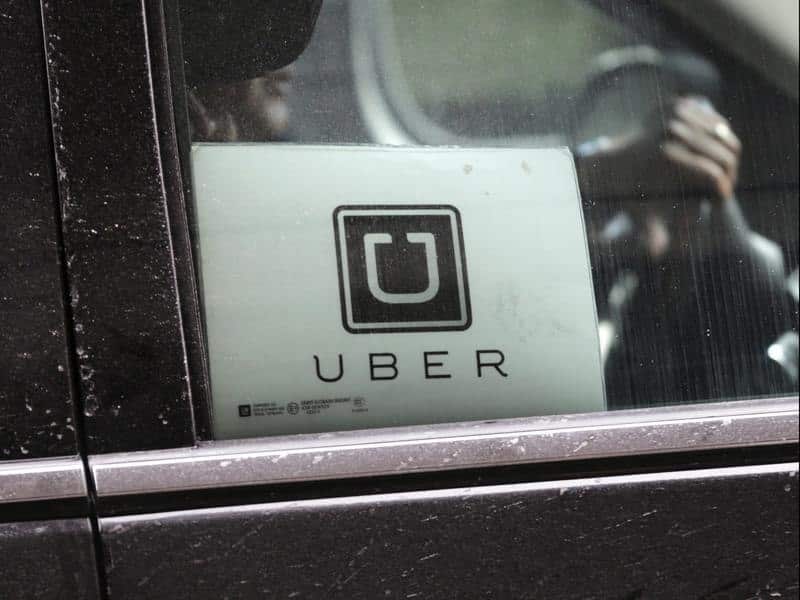 an Uber car