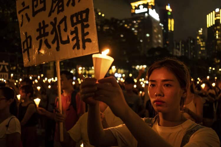 Tiananmen Anniversary Draws Silence in Beijing but Emotion in Hong Kong