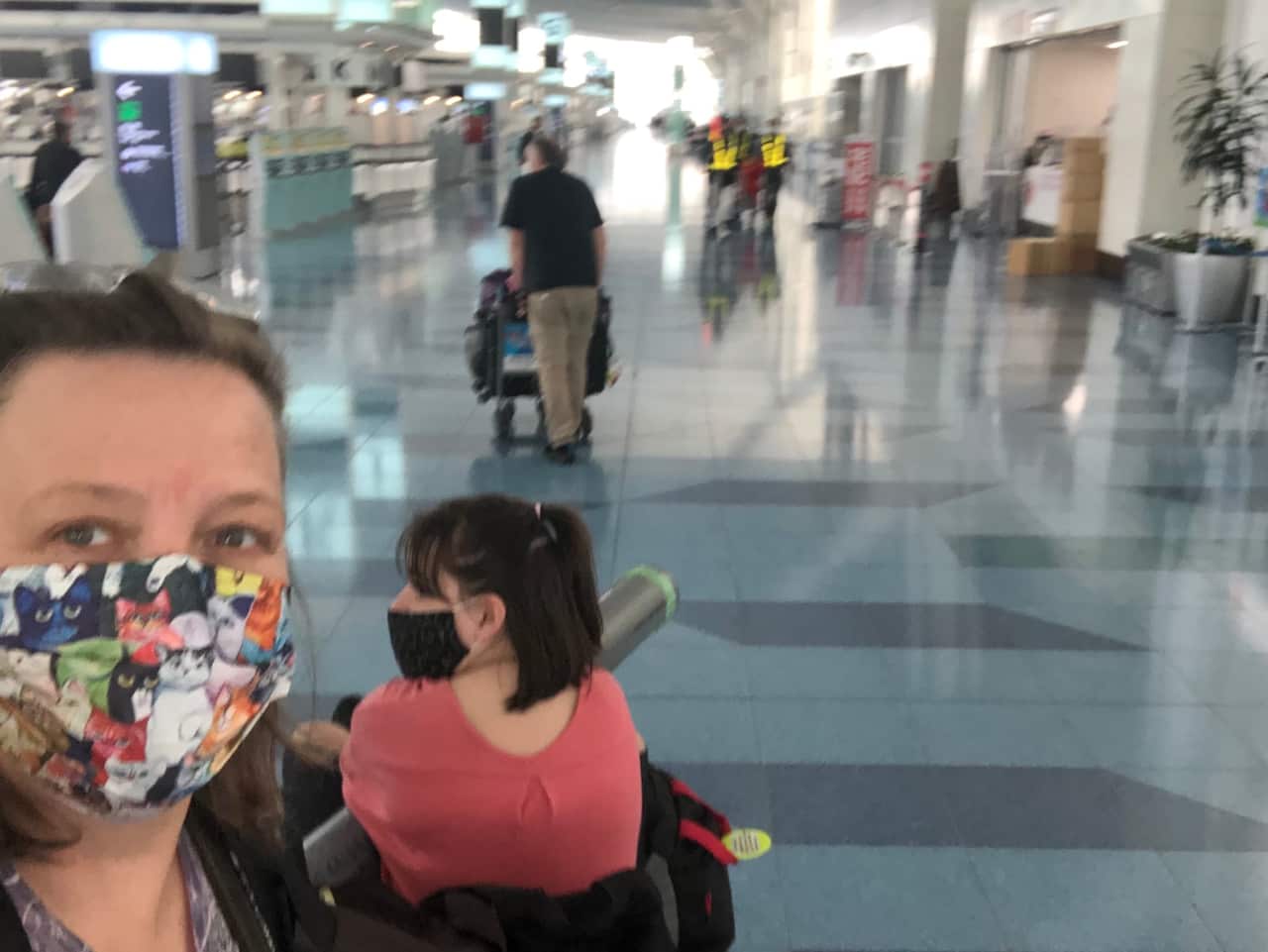 Lucy Morrell is hoping to board a flight to Australia from Japan after two previous flights were cancelled.