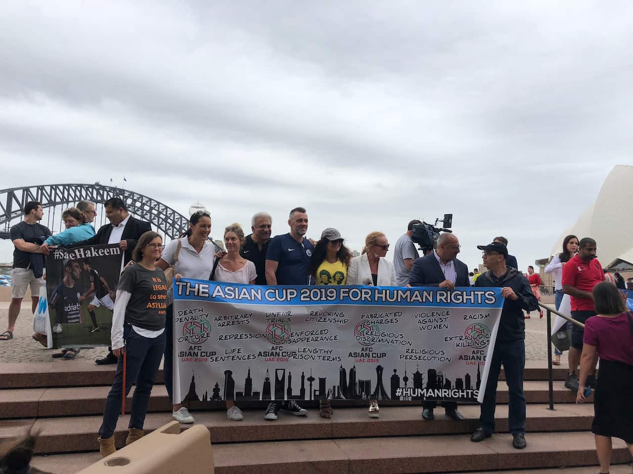 Protesters at the Sydney rally.