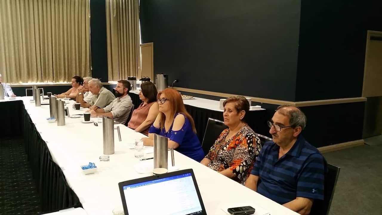 Cypriots of Oceania gather at the Hellenic Club of Canberra. 