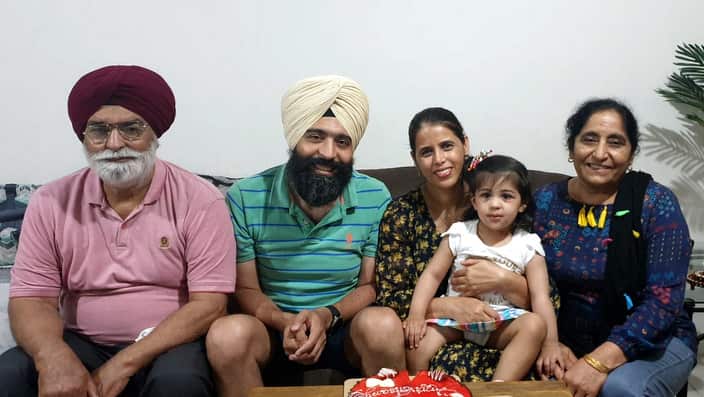 Image - Kanwaljit Singh (L) has since recovered from blood cancer (Photo taken on 25 January, 2019)
