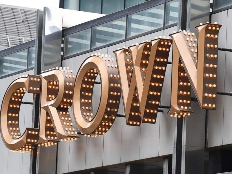 The exterior of the Crown Casino, located on Southbank, in Melbourne.