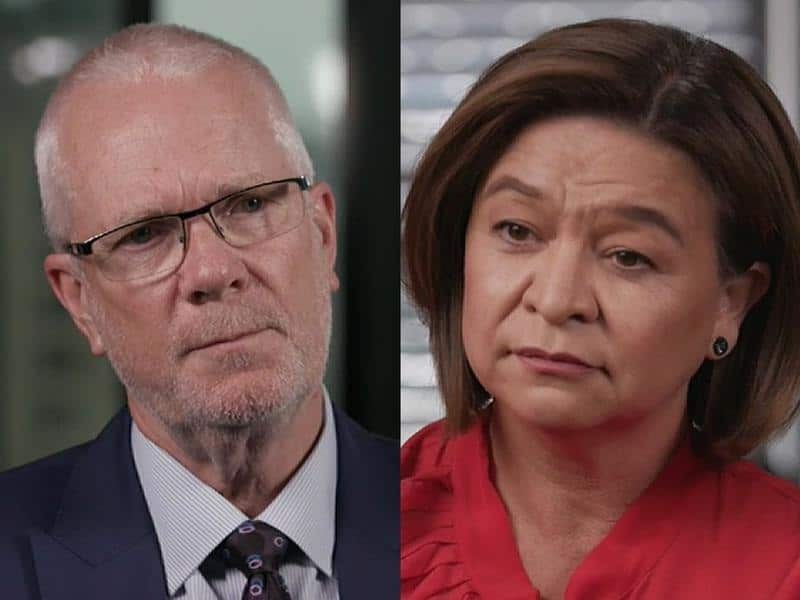 Former ABC chairman Justin Milne and MD Michelle Guthrie