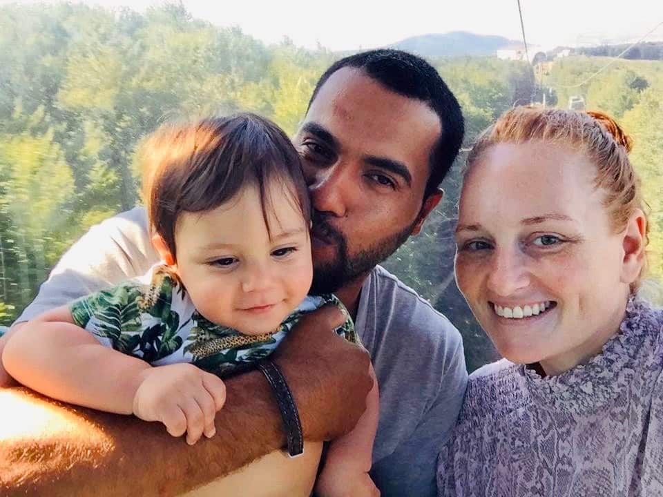 Amy Alhashimi with her husband Karrar and son Mohammad. 