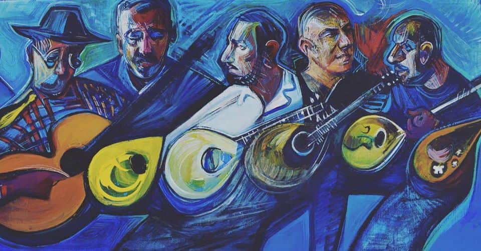 "The Jam", 2020, acrylic on canvas, by Greek Australian artist Efrossini Chaniotis.