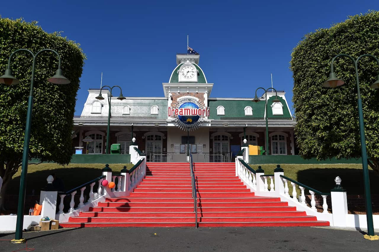 General view of the entrance to the Dreamworld Theme Park on the Gold Coast (AAP)
