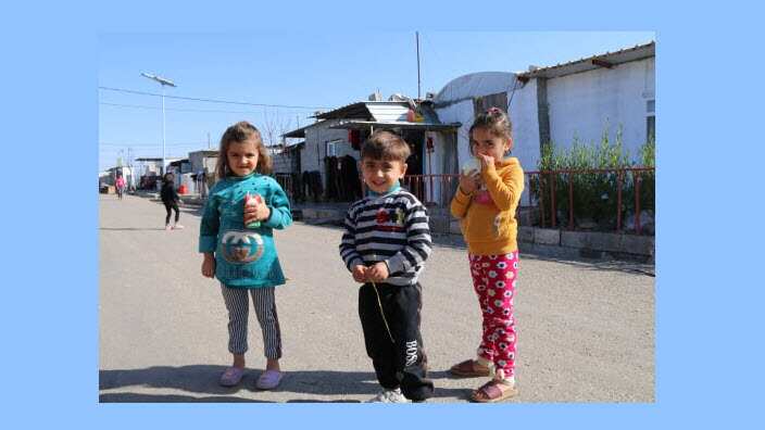 Kurdish Children in Refugee Camp in South Kurdistan 