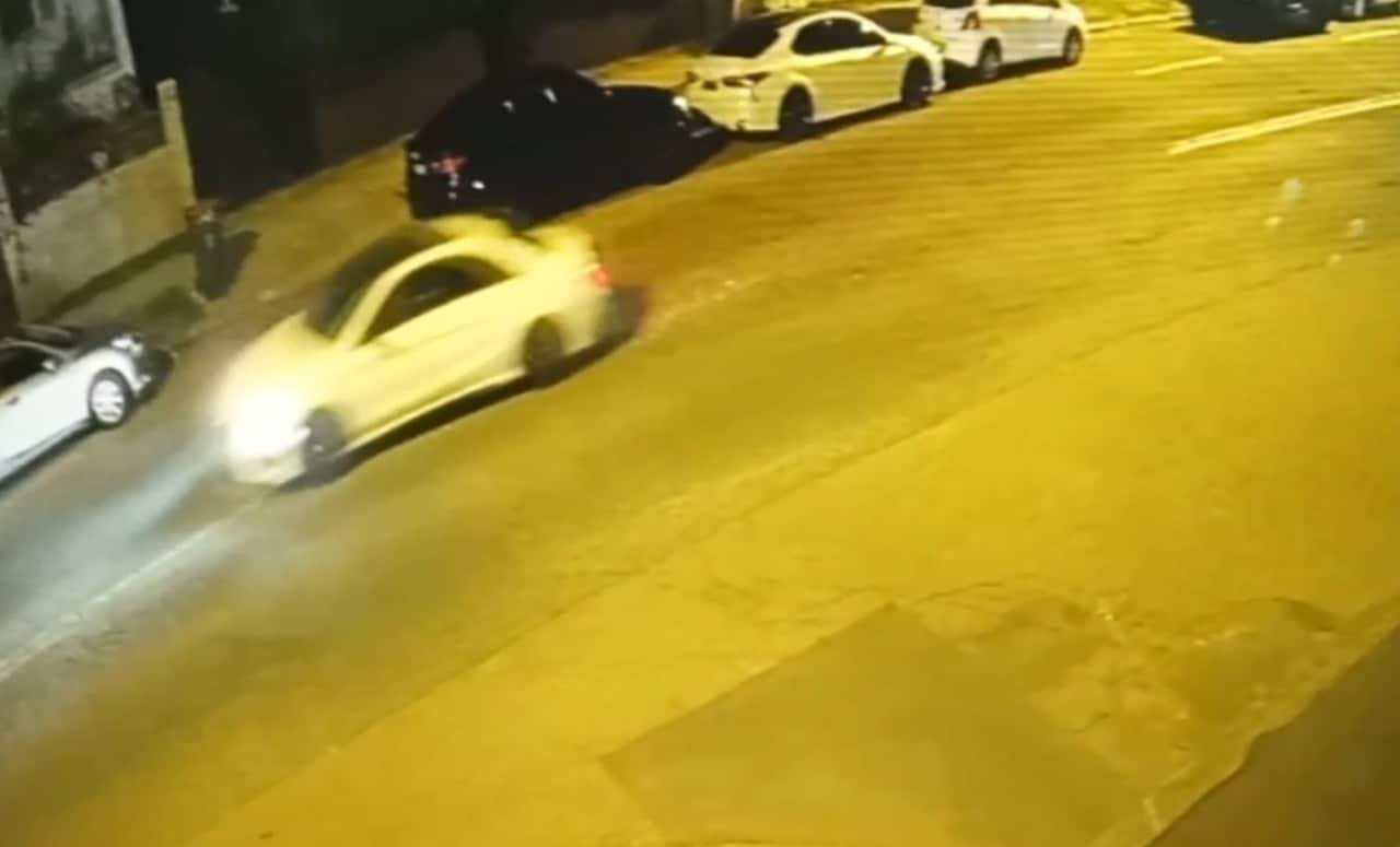 White car leaving the crime area as released by the police