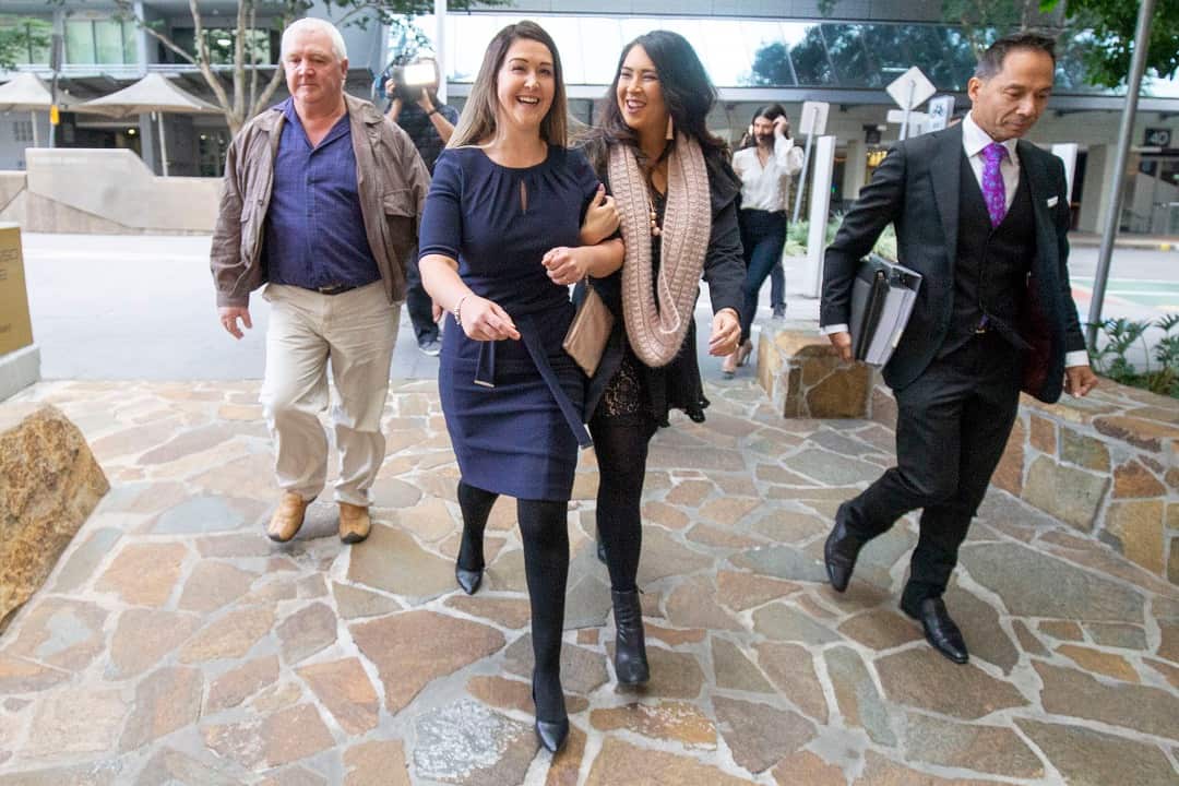 Ayla Cresswell leaves the Supreme Court in Brisbane after being granted the right to use her dead boyfriend's sperm to have a baby, Brisbane, Wednesday, June 20, 2018. (AAP Image/Glenn Hunt) NO ARCHIVING