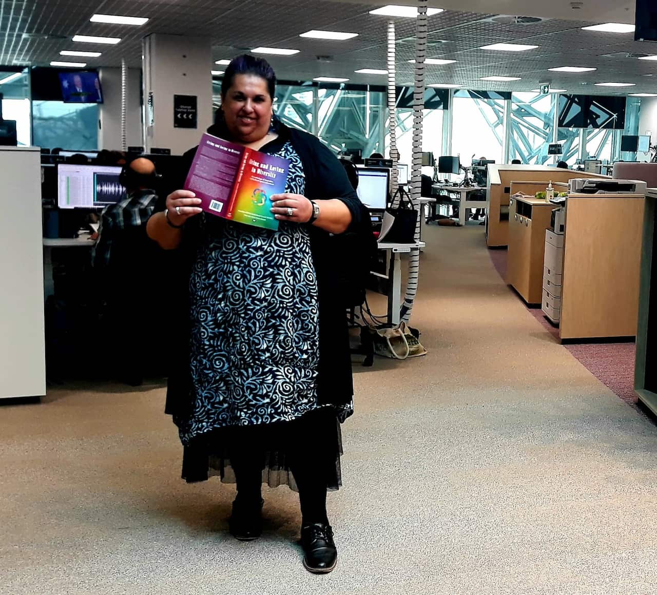 Greek Australian LGBTIQA+ advocate Maria Bololia at Melbourne's SBS. 