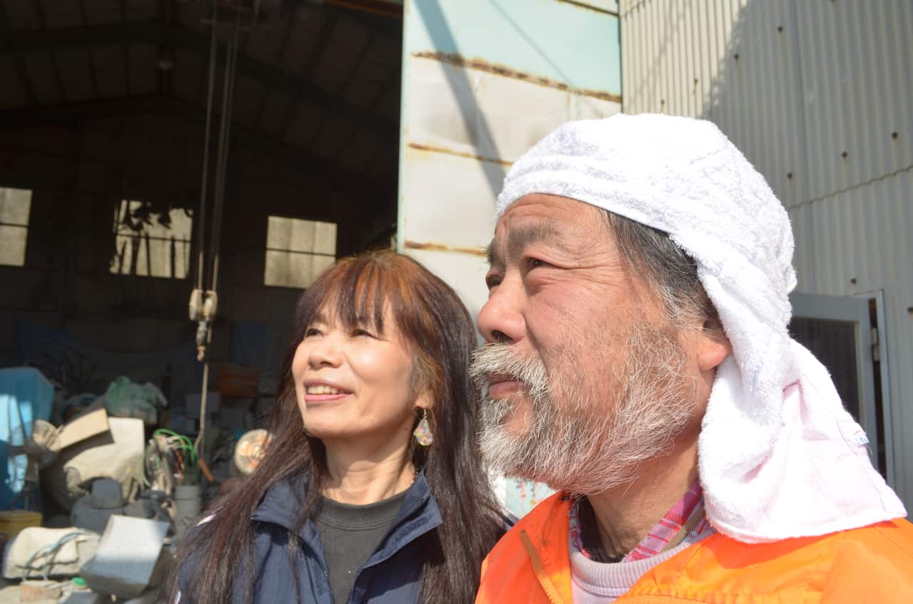 Akiho Tata at their workshop