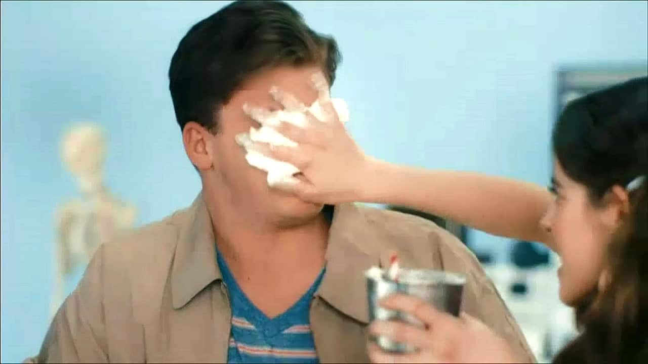 A still from the controversial 'milkshake' video