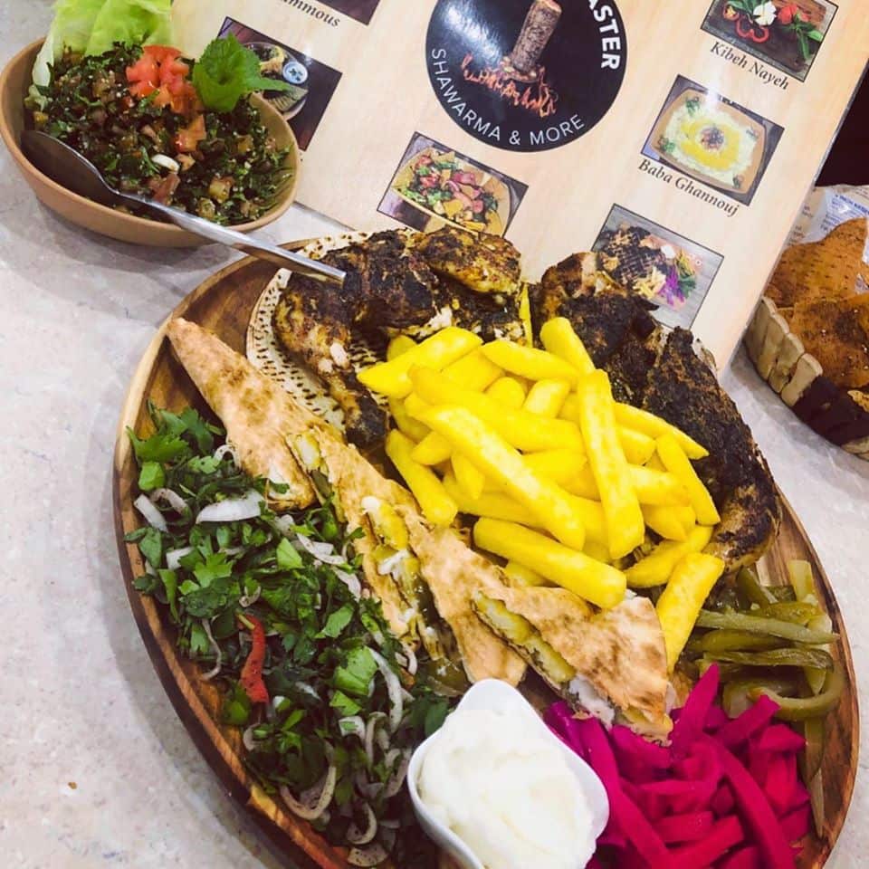 Mr. Nehme El Bitar Owner of Shawarma Master restaurant in Melbourne (L) and Anthony Rahayel (R)