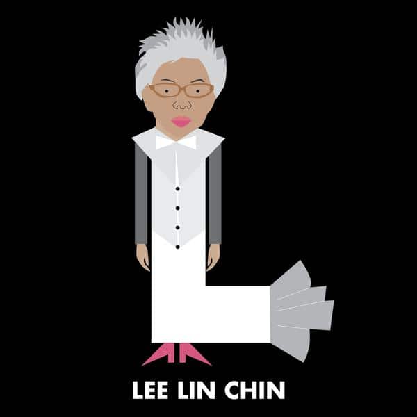 L is for Lee Lin Chin, from Beck Feiner's Aussie Legends Alphabet.
