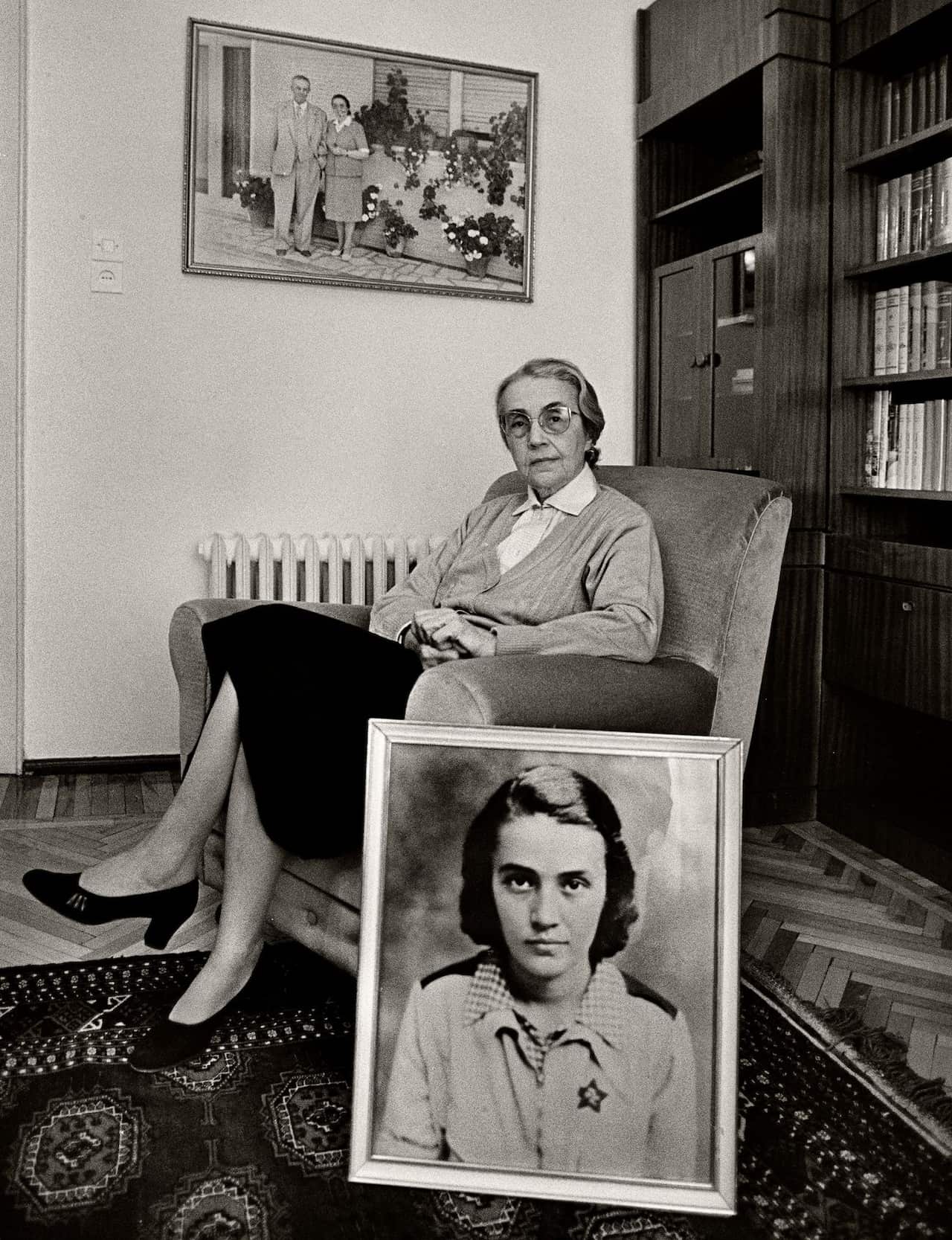 Nexhmije Hoxha, the wife of the Albanian communist dictator Enver Hoxha, 