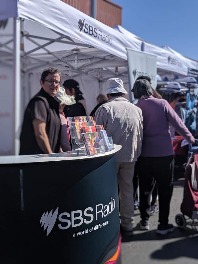 SBS Radio stall in Cabramatta Moon Festival celebration 
