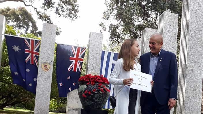 Hellenic RSL president Steve Kyritsis at the Australian Hellenic Memorial. 