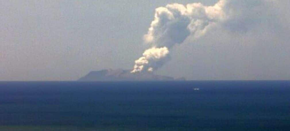 An image of the eruption. Source: Twitter - @MetService