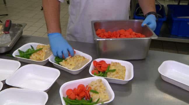 Getting meals ready to send to the fireys.
