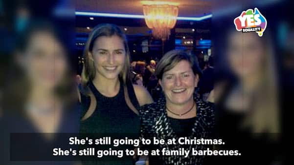 Frances Abbott with her Aunty Chris.